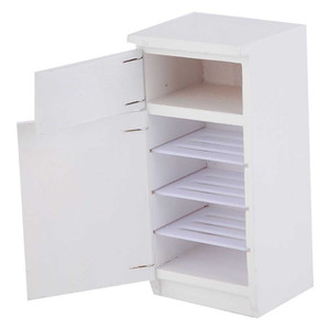 1:12 Blanc Mini Réfrigérateur Excellent modèle de meubles Accessoire de cuisine KIT