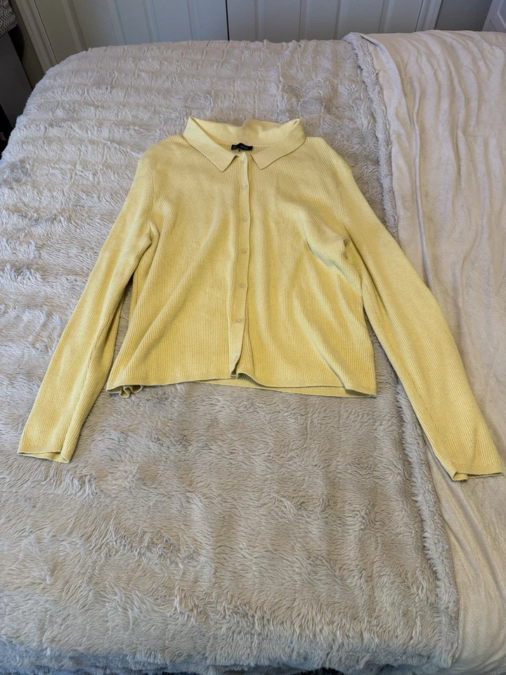 Cárdigan cuello amarillo Gap talla XXL Foto 2 de 4