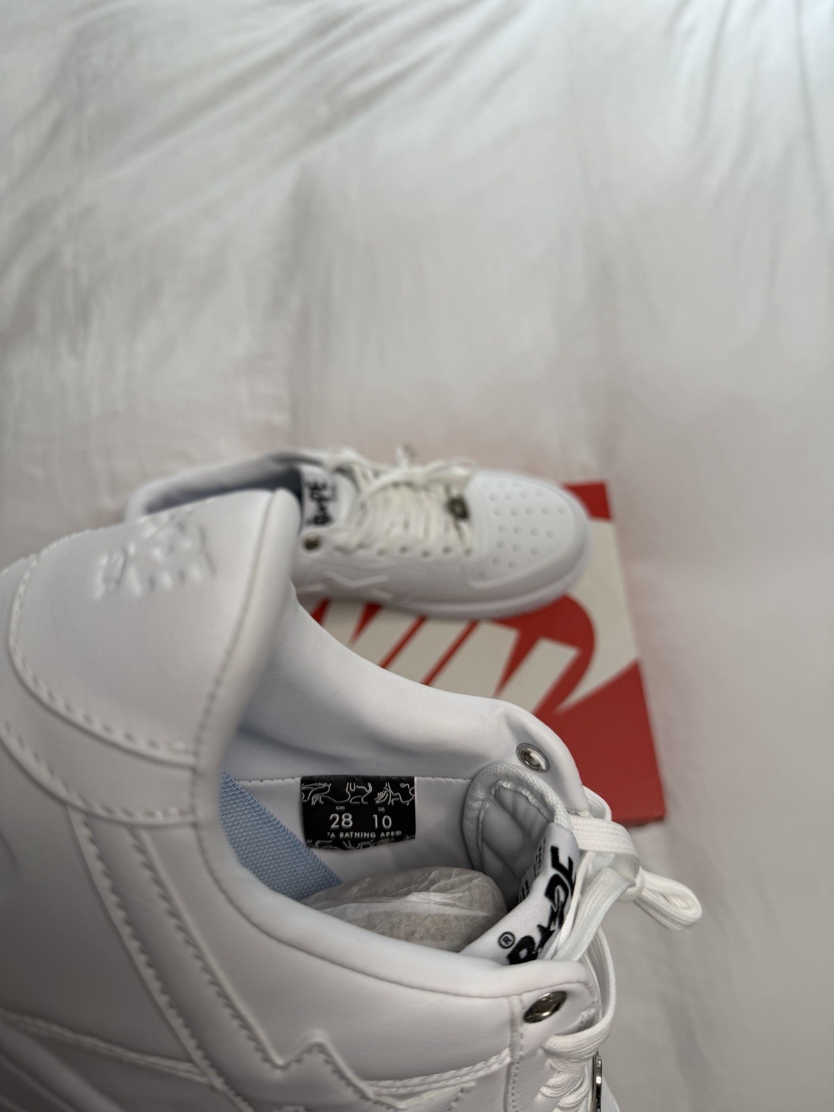 A Bathing Ape Bapesta Triple White Bath Mat Size 10 thumbnail 9