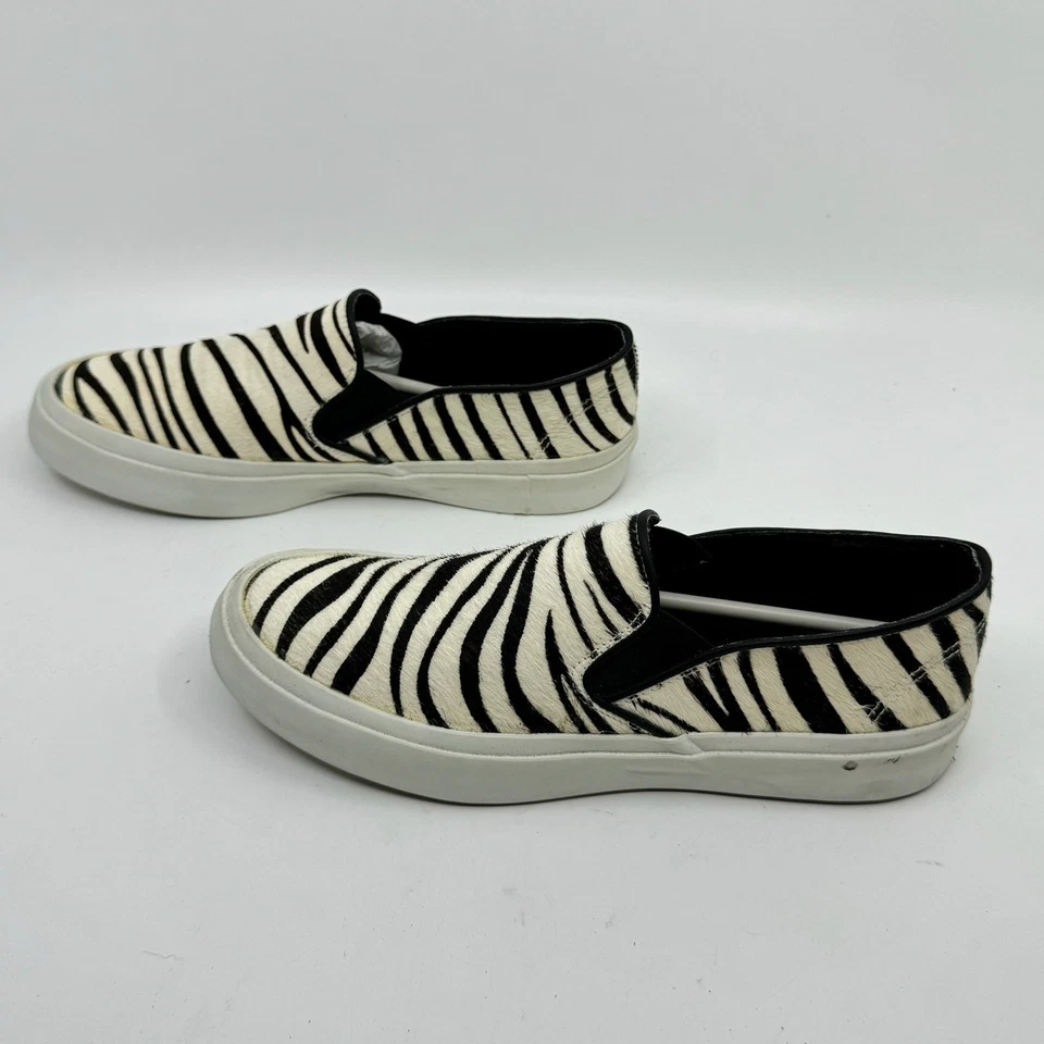 JUNYA WATANABE x COMME des GARÇONS Calf Hair Zebra Slip-On Sneakers - Image 4 of 4
