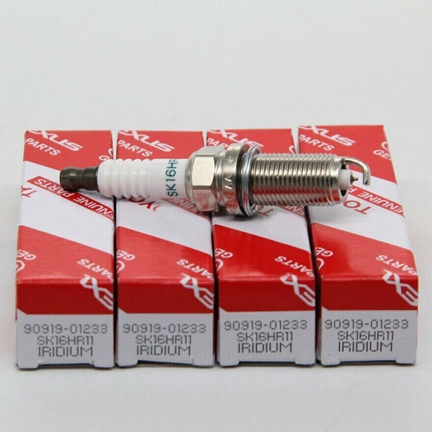 4Pcs OEM 90919-01233 Denso Iridium Spark Plug 3417 SK16HR11 for Camry Highlander