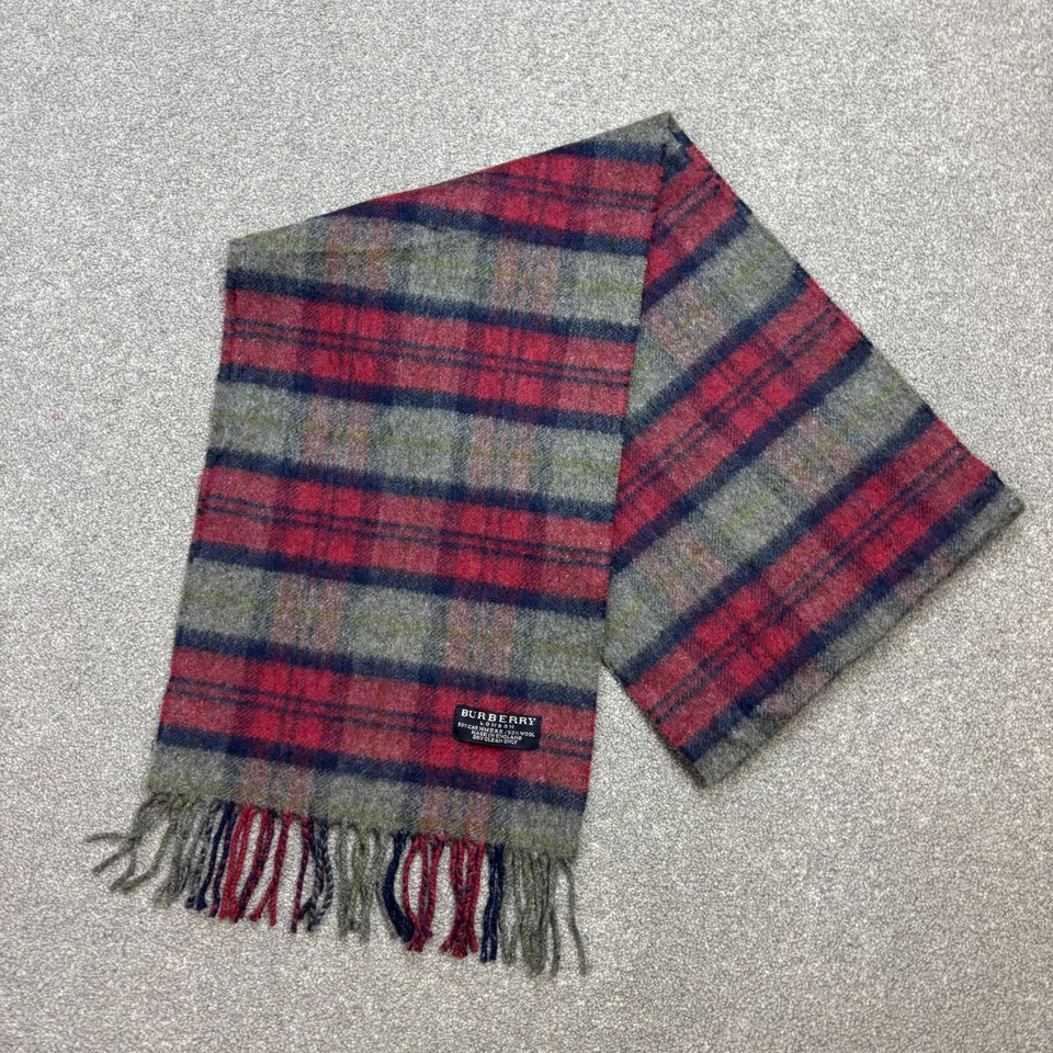 Bufanda Burberry London 64x10 pulgadas rosa a cuadros Nova lana de cachemir hecha en Inglaterra Foto 2 de 4