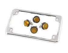 Chris Products Mini License Plate Reflectors - Amber Motorcycle ATV/UTV CH40A