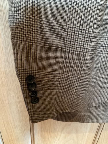 Drake's Brown Glen Check 100% Linen Jacket Brand New With Tags Size 42 - Picture 6 of 17