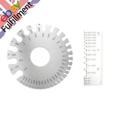 2PCS Sheet Metal Gauge Thickness Gage Measuring Tool US Standard Gauge Tools R