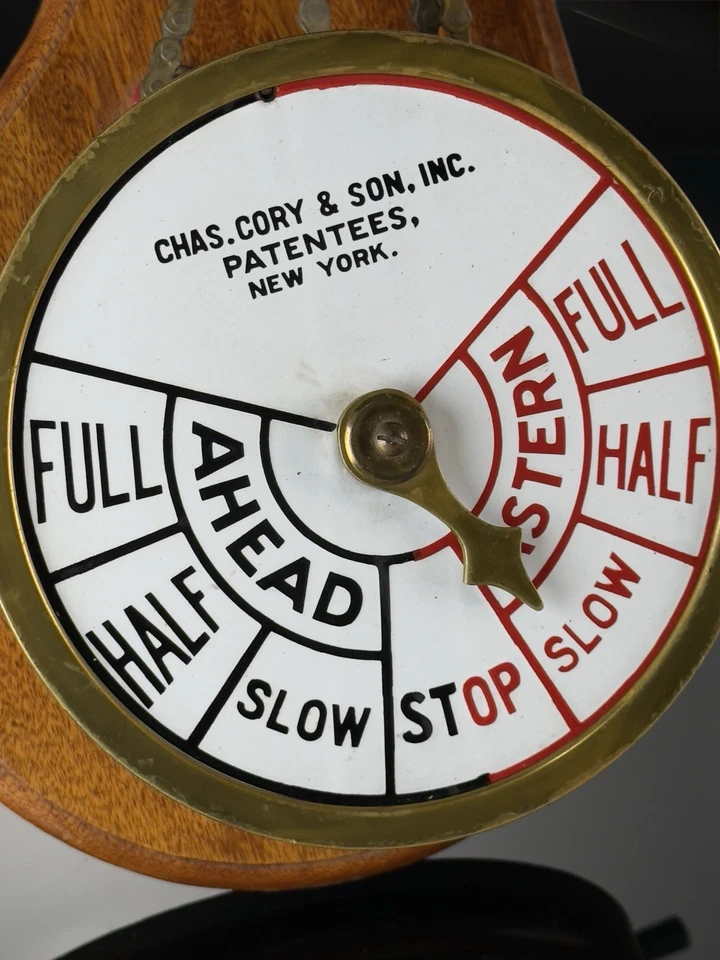 Antiguo Telégrafo Náutico Chas Cory & Son Ship Engine Pedido Foto 3 de 4