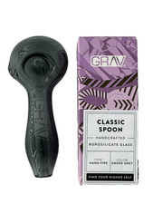 GRAV  4" CLASSIC SPOON PIPE - 2 FREE GIFTS - BOROSILLICATE GLASS - ASH CATCHER