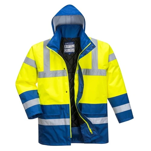 Hi-Vis Contrast Traffic Jacket Viz Insulated Safety Visability Work Wear Rain... video thumbnail