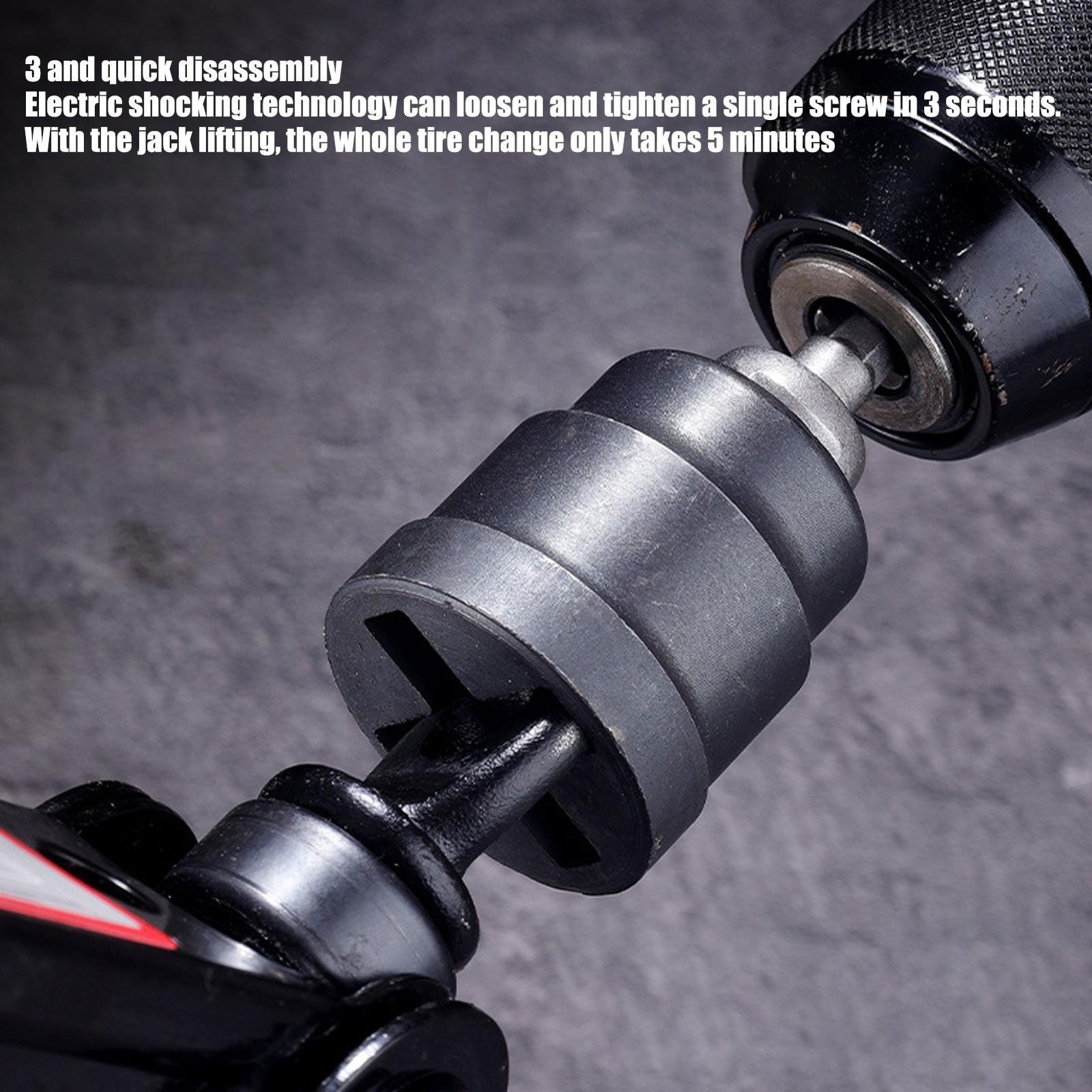 Rv Jack Socket Drill Adapter Socket Rustproof Converter For Scissor Car Jack