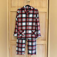 Women  s Red and Black Plaid Pajama Set