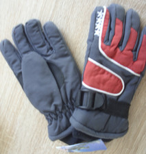 1 Paar warme Kinder Handschuhe/Fingerhandschuhe, Graut&ouml;ne, rot abgesetzt / NEU