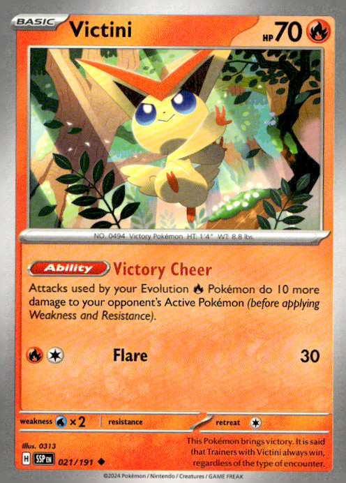 Victini 021/191 Uncommon Regular SV08: Surging Sparks NM