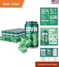 Zero Sugar Soda, Ginger Ale, 12 oz Cans 24-Pa...