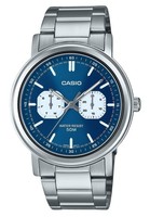 Casio Edelstahl Blau Zifferblatt Quarz Analoge 50M MTP-E335D-2E1V Herrenuhr