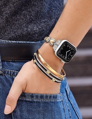 Brighton Pretty Tough Two-tone Heart 38mm Apple Watch® Adjustable Wrist  Band New