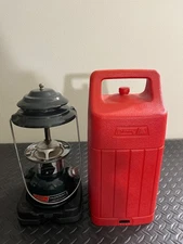 Vintage Coleman Double Mantle Lantern 1988 w/Case ~Good Shape ~ Needs Parts