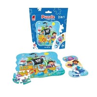 2-In-1 Piraten Puzzle Set Mini Puzzle Lernspiel Meer Roter KäFer