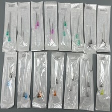 50Pcs Disposable Sterile Micro Cannula with Puncture Blunt Tip for Acid Fillers