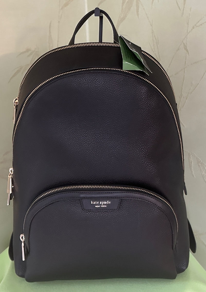 KATE SPADE HUDSON LARGE BACKPACK:NWT BLACK LEATHER | eBay display picture 1
