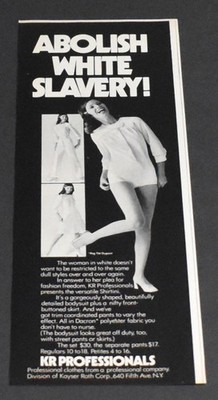 1972 Print Ad Sexy Fashion Lady Legs Heels Brunette KR Professionals Pantyhose L