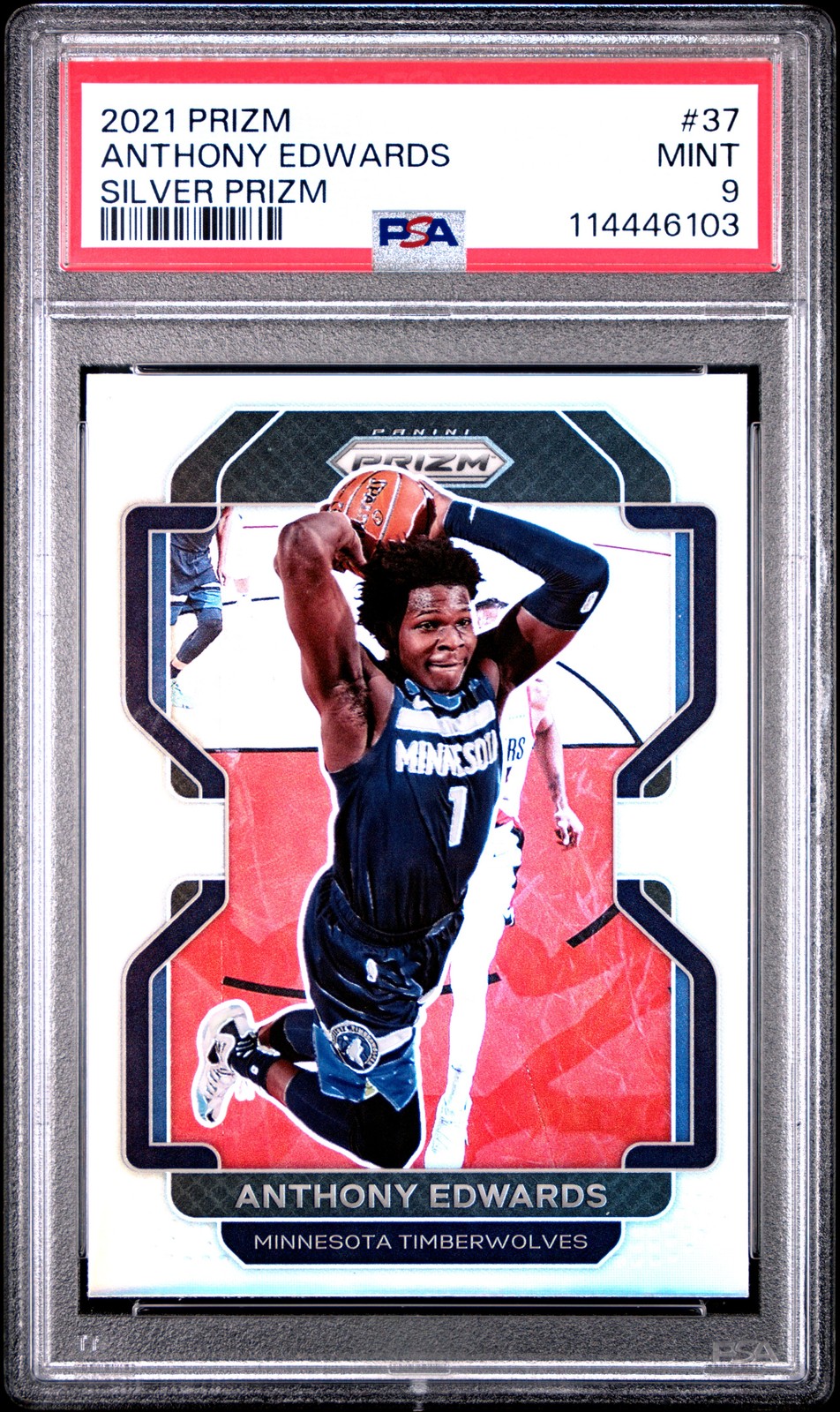 Anthony Edwards Silver Prizm #37