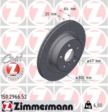 2x ZIMMERMANN Bremsscheibe SPORT Z 150.2966.52 für BMW 3er G20 G80 G28 Touring
