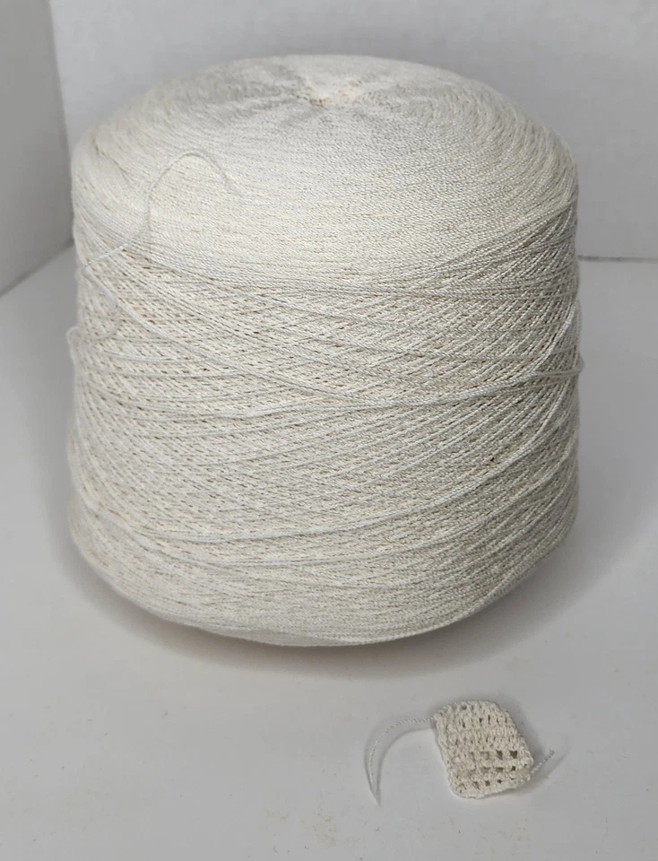 Dyetex Twistex White 500 Chenille Yarn Cone – 2 lbs 13.8 oz, Lot 9832 - Image 2 of 4