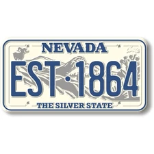 Nevada State License Plate Magnet by Classic Magnets, 1.9" x 3.8"
