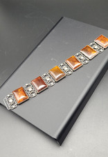 Bernstein Armband Fischland Silber 835 vintage alt amber 22cm