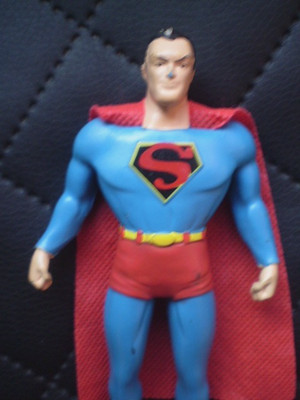 SUPERMANN + Stoffcap + Sonderlogo  Biegefigur TM & DC Comics NJCroce.com Vintage