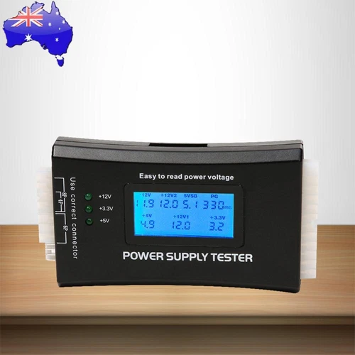 Digital LCD Power Tester Plastic PC Computer ATX 20/24 Pin Power Supply Tester