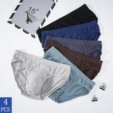 4 Pcs/lot Men's 100 Cotton Breathable Briefs Comfortable Male Underwear Lingeri