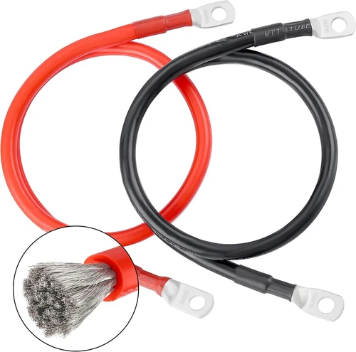 2 Stück 50cm, 5 Stärke Batteriekabel Kupferkabel Batteriewechselrichterkabel 12V - Bild 9 von 9