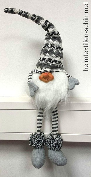 Kantenhocker Wichtel Kantensitzer Dekofigur Weihnachten Regal Deko Winter Gnom-image