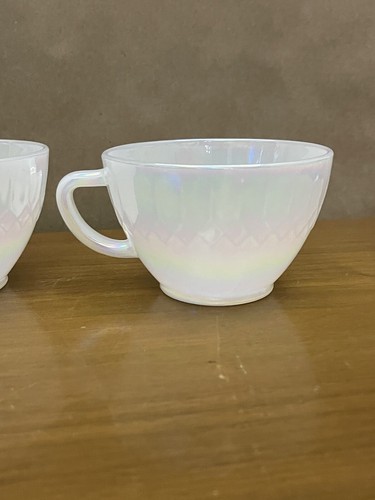 1 taza de café iridiscente con punto de diamante federal de vidrio Moonglow - Imagen 5 de 11