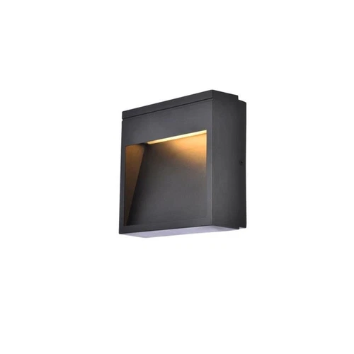 Living District Raine 1-Light Aluminum LED Wall Sconce in Black - Picture 3 of 6