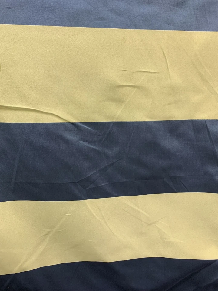 Tela para cortinas de tapicería brocado a rayas verde azulado oscuro dorado claro (54 pulgadas) Vendido por Foto 3 de 4