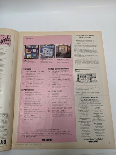 Cross Stitch Quick and Easy PATRIOTIC Magazine June/July 1991 - Picture 3 of 4