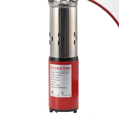 Pompa sommersa in acciaio inox durevole pompa profonda acqua pozzo DC 1500L/H CALDA 12V - Foto 11 di 12