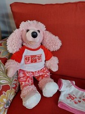 Build A Bear Pink Poodle Plush Stuffed Animal 20" Curly/Loopy Hair Valentines