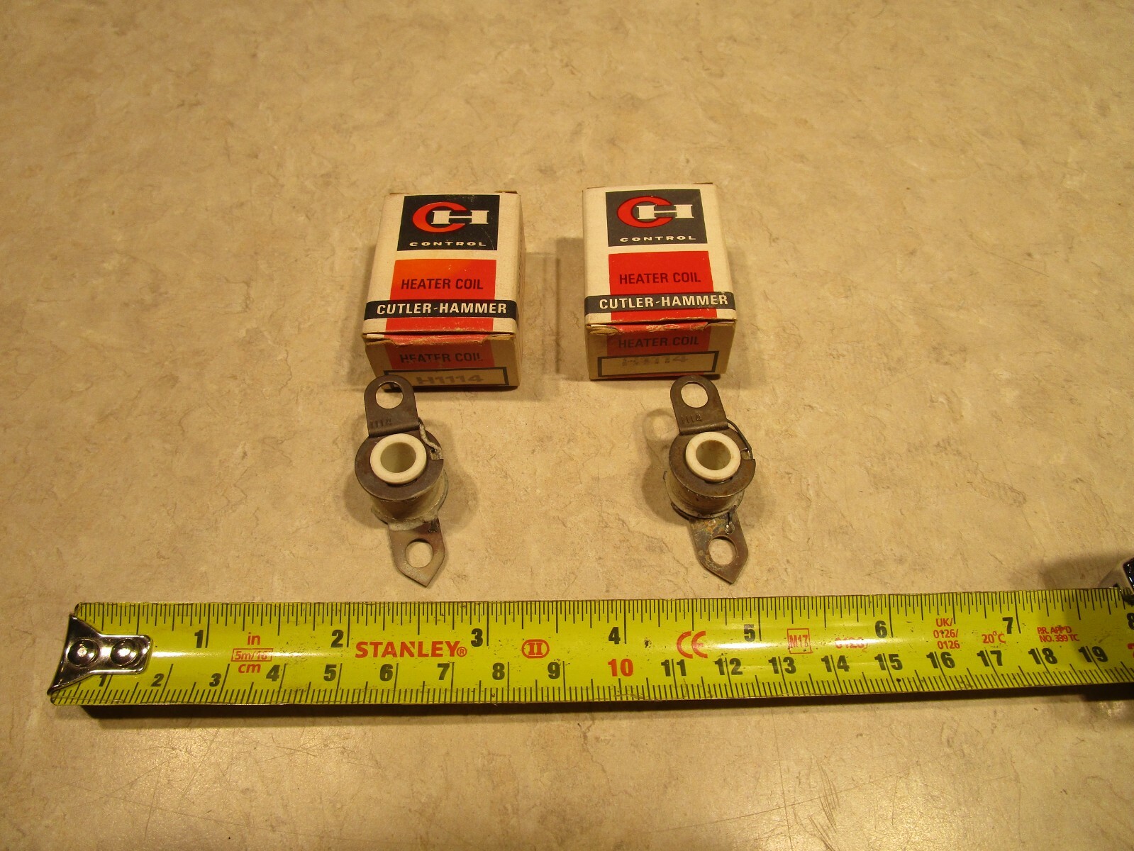 LOT OF 2 CUTLER HAMMER H1114 HEATER COILS, J0364
