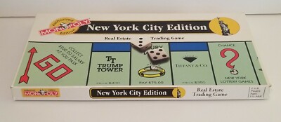 1995 Monopoly New York City Edition TRUMP TIFFANY TWIN TOWER PARKER BROS  NYC