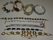 VINTAGE TO NOW LOT OF BRACELETS ASSORTED LOT MULTI COLOR BANGLE TENNIS #2