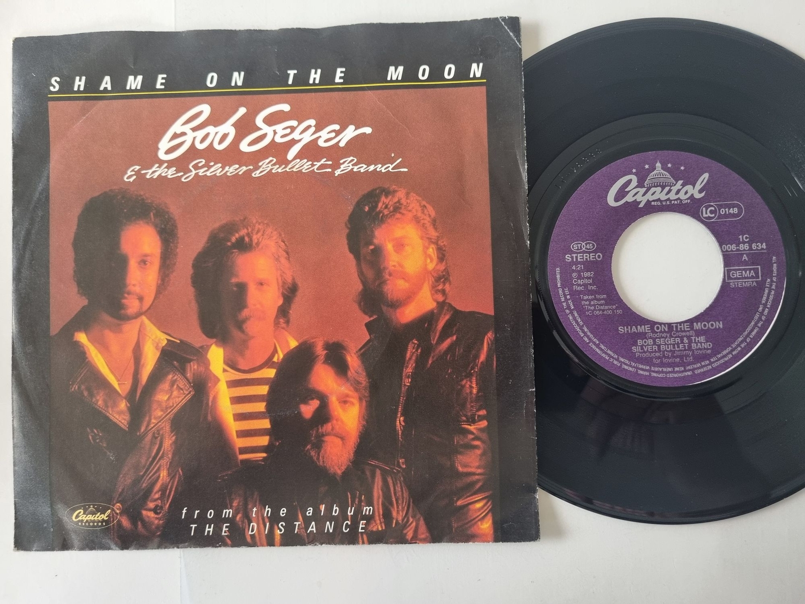 Bob Seger And The Silver Bullet Band - Shame On The Moon 7'' Vinyl Germany