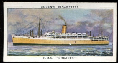 Tabakkarte, Ogdens, OCEAN GREYHOUNDS, 1938, RMS Orcades, #19