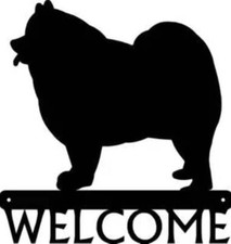 Samoyed Dog Welcome Sign or Name Plaque
