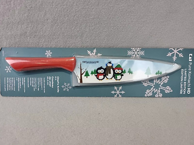 KAI Pure Komachi Chefs Knife 8'' HD Limited Edition Holiday Christmas Penguin New