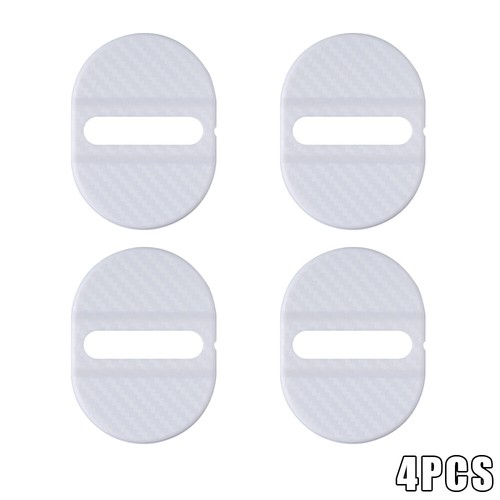4 Piezas Fibra Carbono Cerradura Puerta Coche Anti-Óxido Cubiertas Protectoras Tapicería Accesorios - Imagen 13 de 15