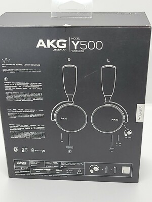 AKG Y500 Over-the-Head Black Wireless Headphones NEW