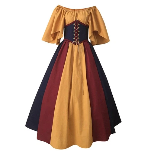 Women's Vintage Victorian Renaissance Gothic Dress Medieval Dress Costume Hooded - Picture 10 of 35